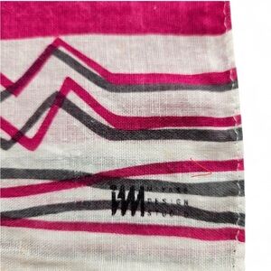 Issey Miyake Fuchsia and White Silk Handkerchief